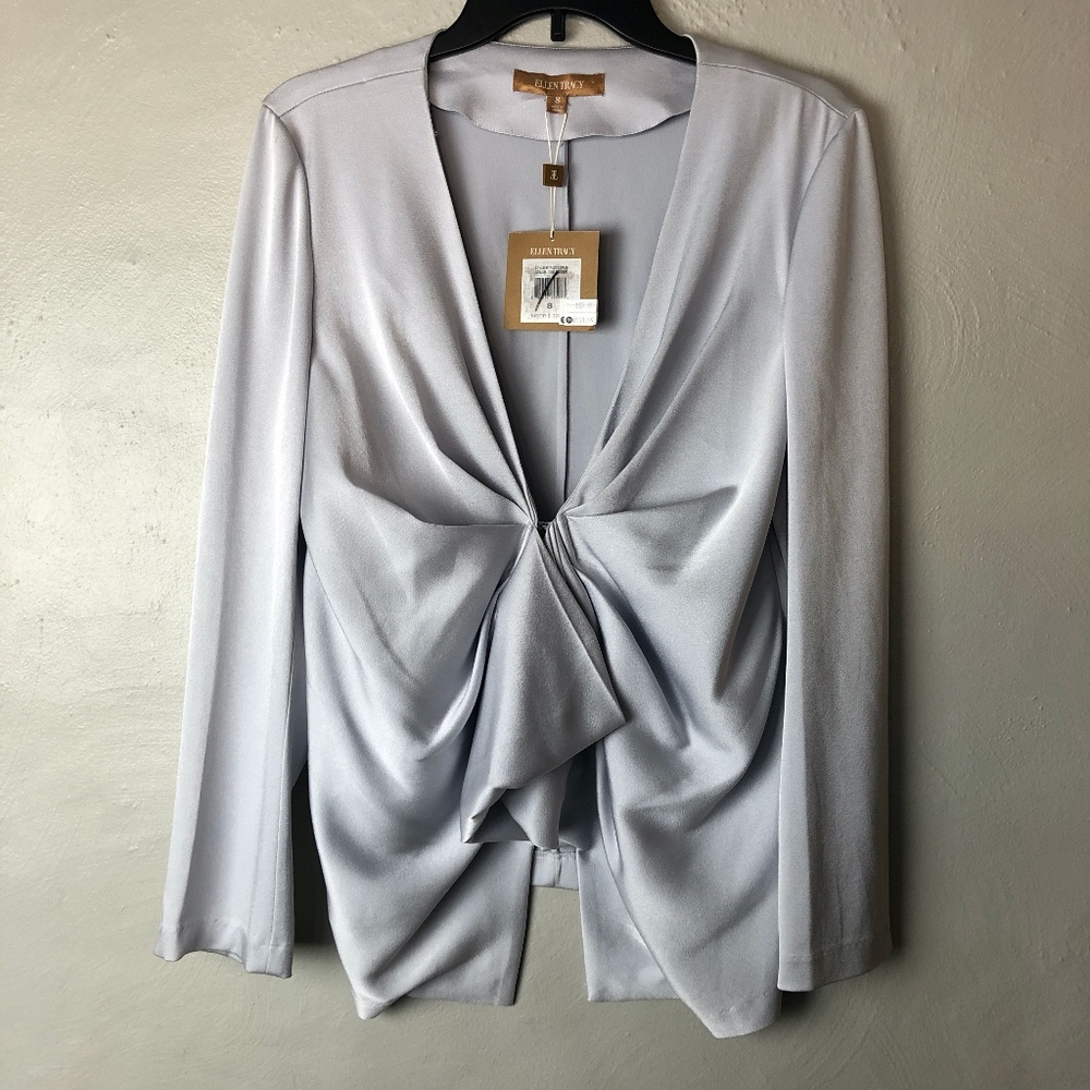 NWT Ellen Tracy Eye Hook Closure Blazer Women Sz 8